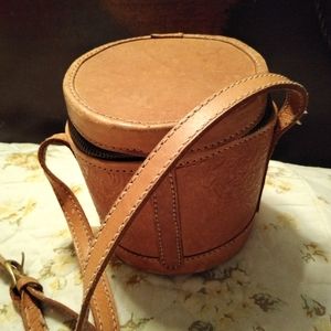 Vintage Round Crossbody Bag Or Would make a nice Camera Bag